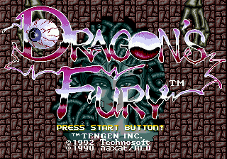 Dragon's Fury (USA, Europe) Title Screen